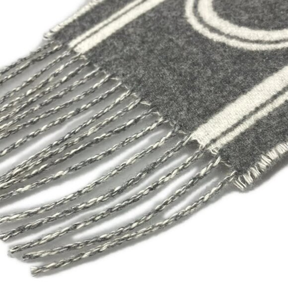 Auth HERMES Gris Flannel / Ivoire Cashmere Scarf - Picture 3 of 5